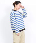 ドライコットン天竺　衿フリル長袖