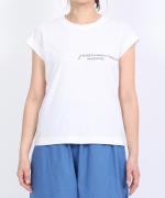 ふわふわ天竺プリント　フレンチスリーブ