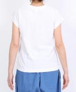 ふわふわ天竺プリント　フレンチスリーブ