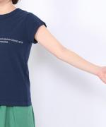 ふわふわ天竺プリント　フレンチスリーブ