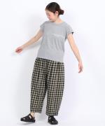 ふわふわ天竺プリント　フレンチスリーブ