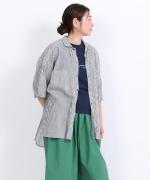 ふわふわ天竺プリント　フレンチスリーブ