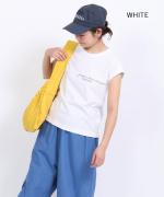 ふわふわ天竺プリント　フレンチスリーブ