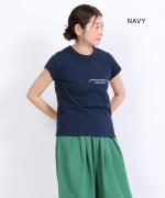 ふわふわ天竺プリント　フレンチスリーブ