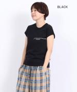 ふわふわ天竺プリント　フレンチスリーブ