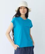 ふわふわ天竺プリント　フレンチスリーブ