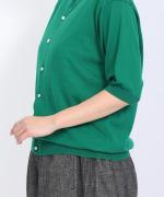 ハイツイストコットン　5分袖カーディガン