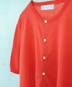 ハイツイストコットン　5分袖カーディガン