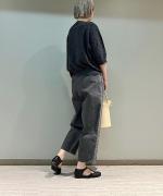 ドットジャガード　6分袖カーディガン