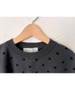 ドットジャガード　フリル袖フレンチ