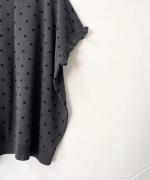 ドットジャガード　フリル袖フレンチ