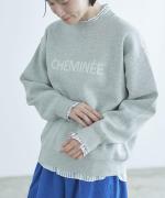 dailyコットン　ロゴニット(CHEMINEE)