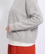 カラーメリノウール　カーディガン