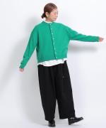 カラーメリノウール　カーディガン