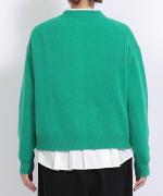 カラーメリノウール　カーディガン