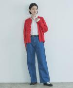 カラーメリノウール　カーディガン