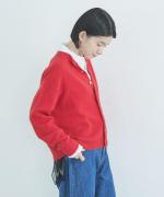 カラーメリノウール　カーディガン