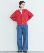 カラーメリノウール　カーディガン