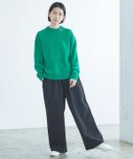 カラーメリノウール　重ね衿プルオーバー