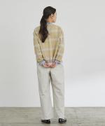 シアーモヘヤ チェック　カーディガン