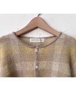 シアーモヘヤ チェック　カーディガン