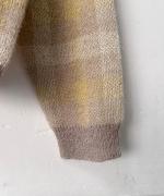 シアーモヘヤ チェック　カーディガン