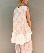 MARBLE PATTERN SLEEVELESS PULLOVER