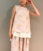 MARBLE PATTERN SLEEVELESS PULLOVER