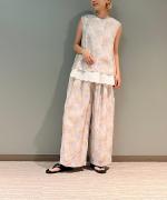 MARBLE PATTERN SLEEVELESS PULLOVER