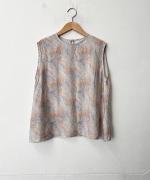 MARBLE PATTERN SLEEVELESS PULLOVER