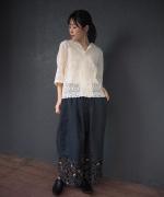 ORGANIC SCALOPPED LACE GARCIA BLOUSE