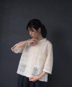 ORGANIC SCALOPPED LACE GARCIA BLOUSE