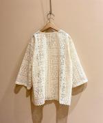 ORGANIC SCALOPPED LACE GARCIA BLOUSE