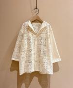 ORGANIC SCALOPPED LACE GARCIA BLOUSE
