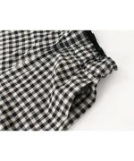 コットン&リネン・プレーンシーチング ワイドストレートパンツ