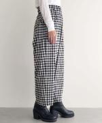 コットン&リネン・プレーンシーチング ワイドストレートパンツ