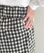 コットン&リネン・プレーンシーチング ワイドストレートパンツ