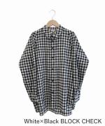 コットン&リネン・チェックシーチング　ピボットスリーブシャツ