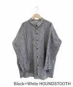 コットン&リネン・チェックシーチング　ピボットスリーブシャツ