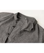 コットン&リネン・チェックシーチング　ピボットスリーブシャツ