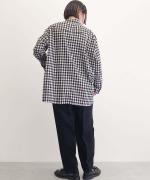 コットン&リネン・チェックシーチング　ピボットスリーブシャツ
