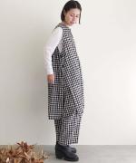 コットン&リネン・チェックシーチング エプロンベスト
