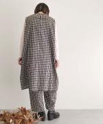 コットン&リネン・チェックシーチング エプロンベスト