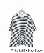 微強撚綿天竺　クルーネック5分袖カットソー