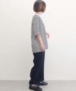 微強撚綿天竺　クルーネック5分袖カットソー