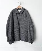 ウール・千鳥 フロントジップジャケット