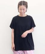 シルキーテンセル・ベアフライス ラウンドネックカットソー