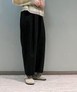 ウール・スタンダードフラノ ワイドストレートパンツ