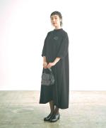 ソアパールコンパクト 7分袖ロングワンピース