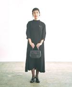 ソアパールコンパクト 7分袖ロングワンピース